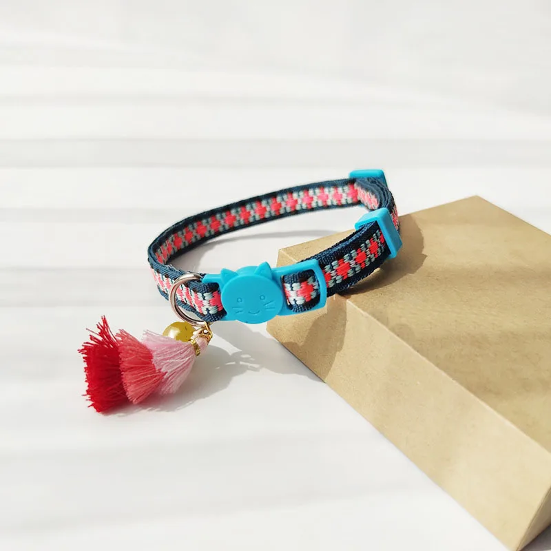 handmade safety dog and cat necklace laser reflective collar halloween wholesale orange bowtie diamond collars christmas toy