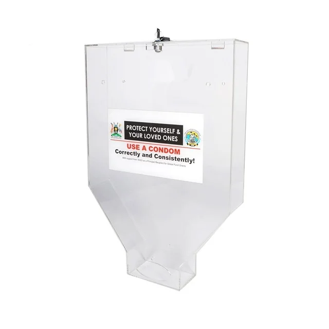 Custom Acrylic Display Condom Box Hanging Rack/Acrylic Wall Mounted Condom Dispenser Rack