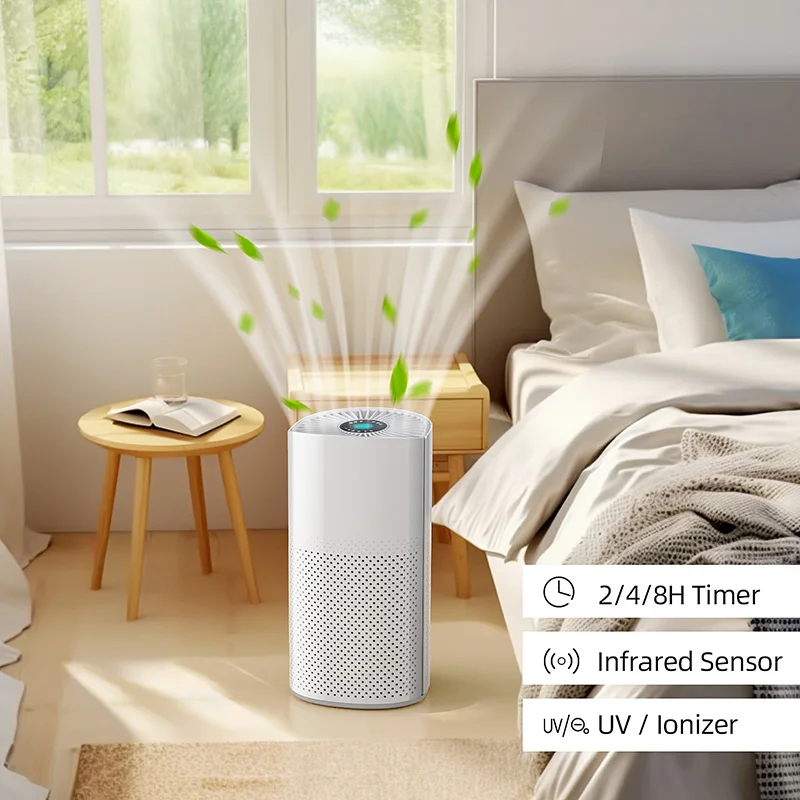 3 In 1 Mini Remove Smoke Dust Hepa H13 Carbon Air Cleaner Small Ionizer Air Purifier For Office Room