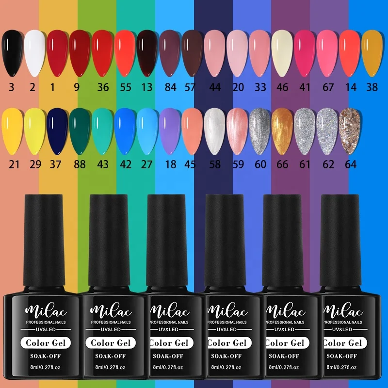 36PCS/SET 33Color Nail Gel Polish Set Kits Base Top Coat Varnish Soak Off UV Gel LED Semi Permanent All For Manicure Nail Art