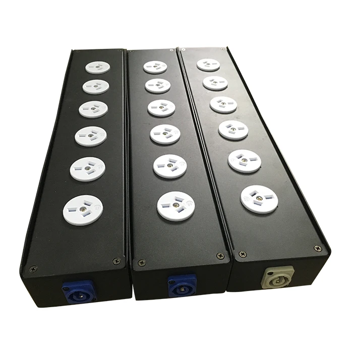 Power box panel with powercon input