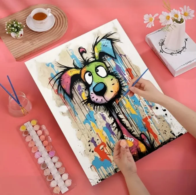 DIY Acrylic Paint Adult Figures on Canvas, Press Numbers Painting Adult Acrylic Kit, Adult Canvas Digital Oil Painting