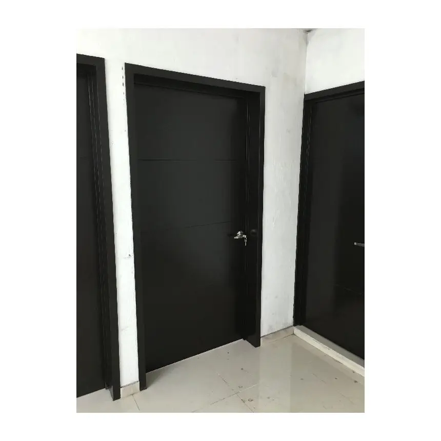 ACE simple design melamine wood door for interior with door handle and lock