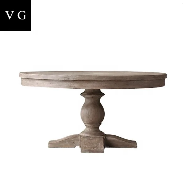 
 Индивидуальный прочный античный круглый деревянный обеденный стол из дуба, французская мебель для дома, американский винтажный деревянный стол  
