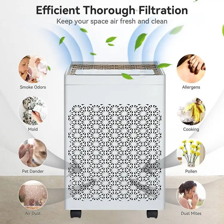 personal negative ion air purifier portatil for home bedroom large room air cleaner 13 hepa filter sterilizer smart air purifier