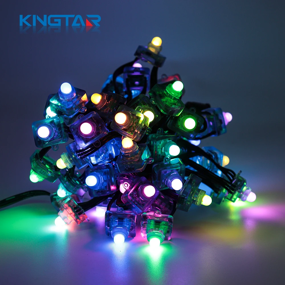Christmas Pixel Point String Light WS2811 0.3W/0.6W/pcs 12mm Square LED Decorations IP68 Landscape Lighting