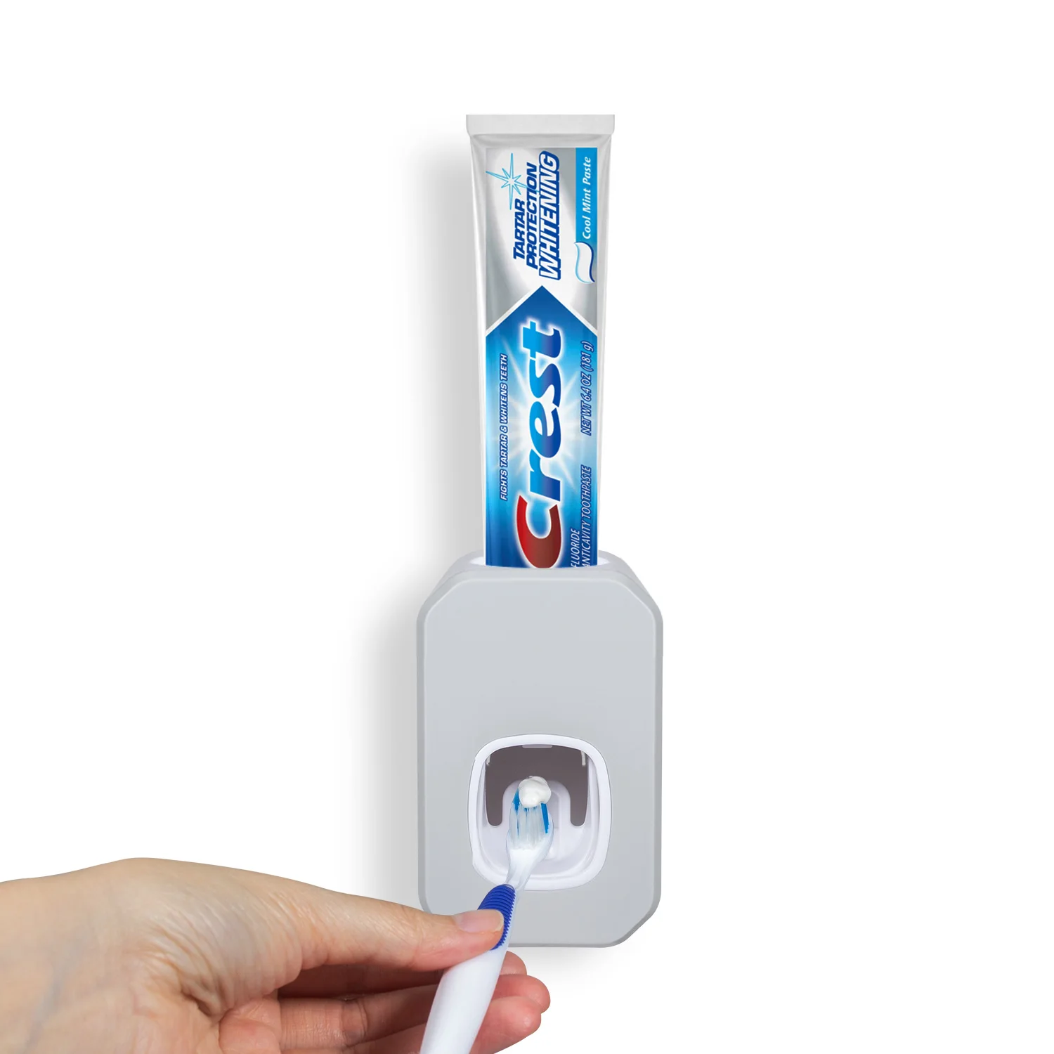 
Bathroom accessory wall mounted plastic dual automatic tooth paste dispenser 