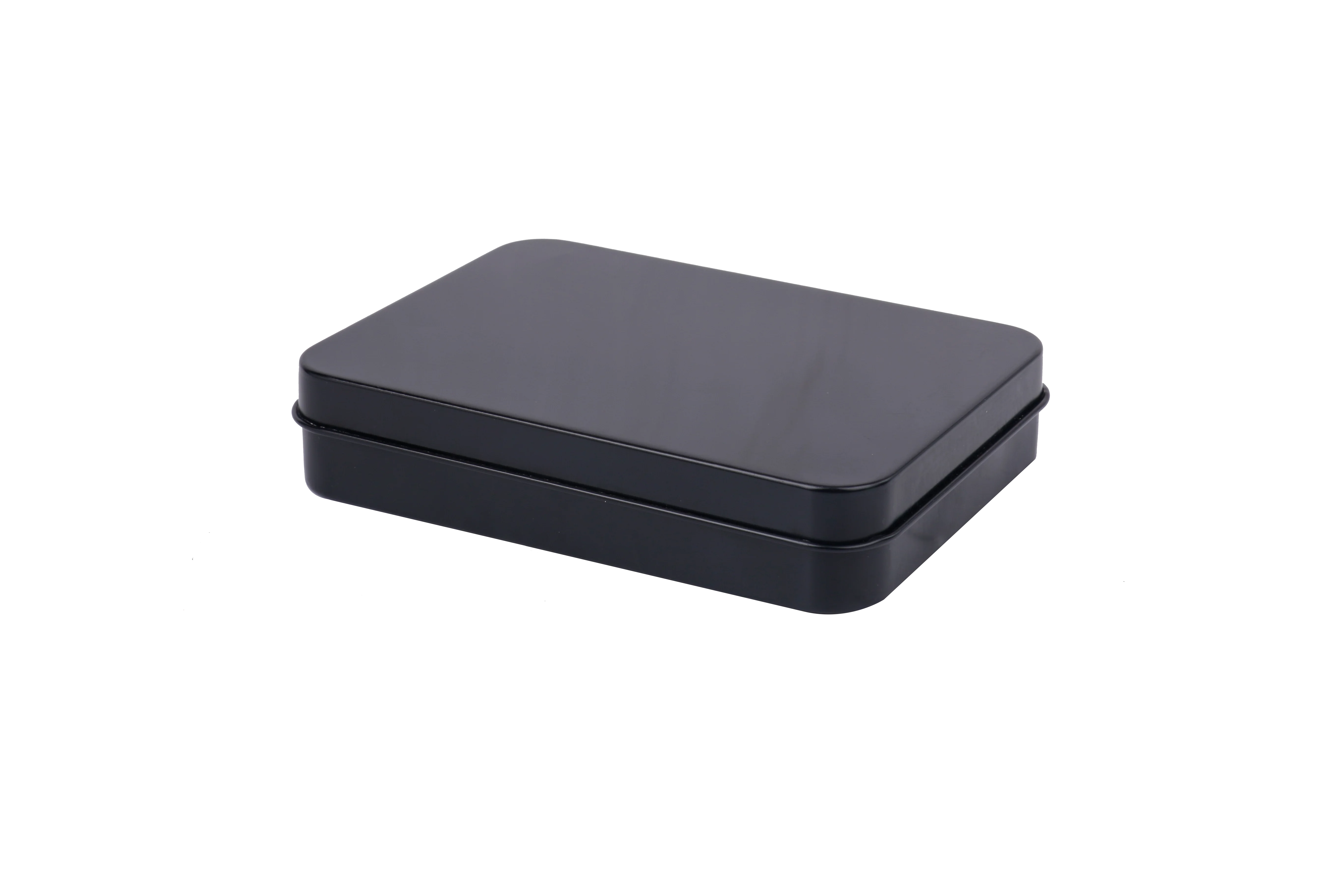 
High quality customized small square matte black tin box 