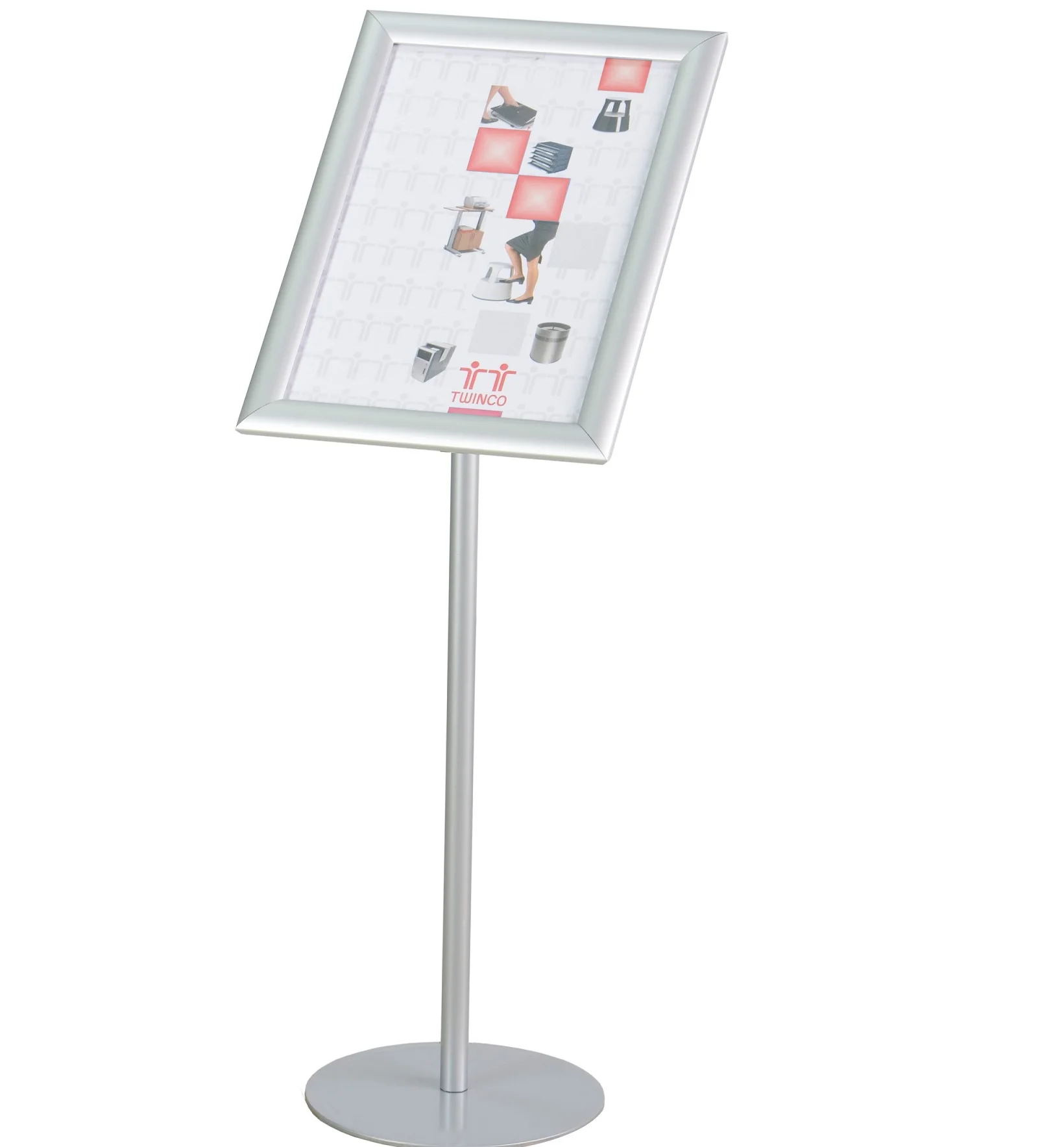 TWINCO Stainless steel menu stand restaurant floor standing menu stand