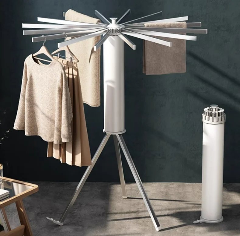 YHY24201-AL12 Hot selling umbrella-type Foldable retractable Laundry Clothes Drying Octopus stand rack Indoor outdoor balcony