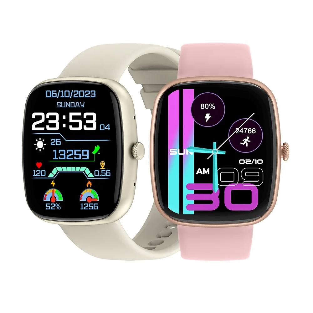 New Fashion Z139 Ultra Long-Life Square Smart Watch Men Women Wearable Device With Voice Assistant Call Message Alert