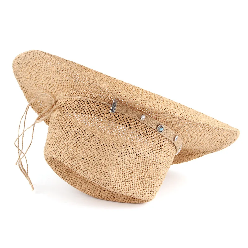 wholesale straw hats summer women straw cowboy hat bulk straw cowboy hats For Adults