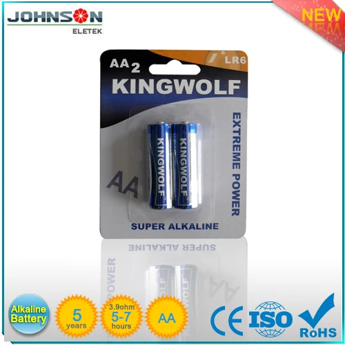 Hot Selling AA Alkaline batteries  1.5 V LR6 AM3  Free Mercury and Free cadmium battery blister card, shrink, boxes bulk pack
