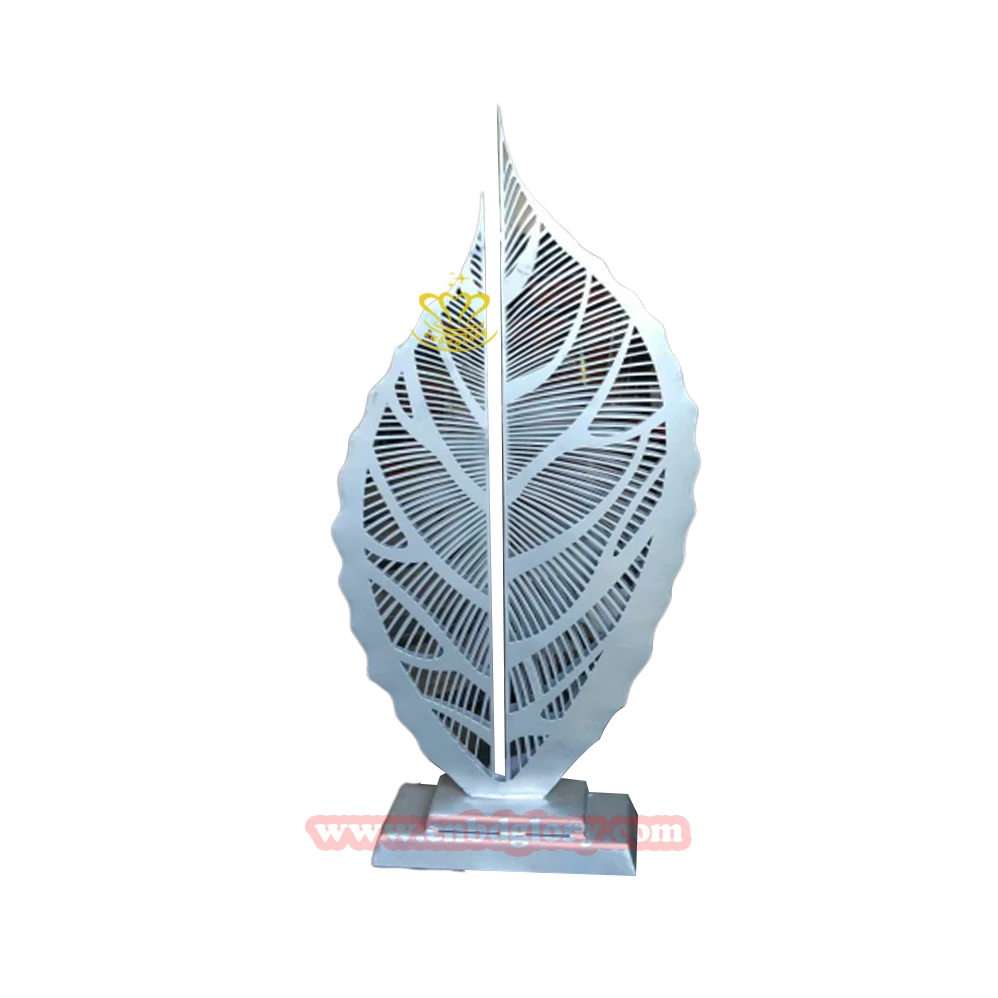 Modern Garden Landscape Design decoration metal Art stainless steel Tree Leaf Sculpture