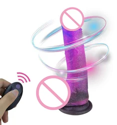 Multi-point Stimulation Remote control Colorful Huge Dildo Sex Toys For Women Masturbation Men Penis Vagina Sex Product