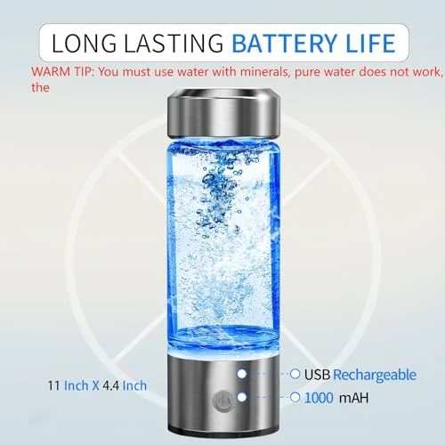 Hydrogen Water Bottle Portable rechargeable Hydrogen rich Water Ionizer Machine Hydrogen Water Generator Glass Health Cup