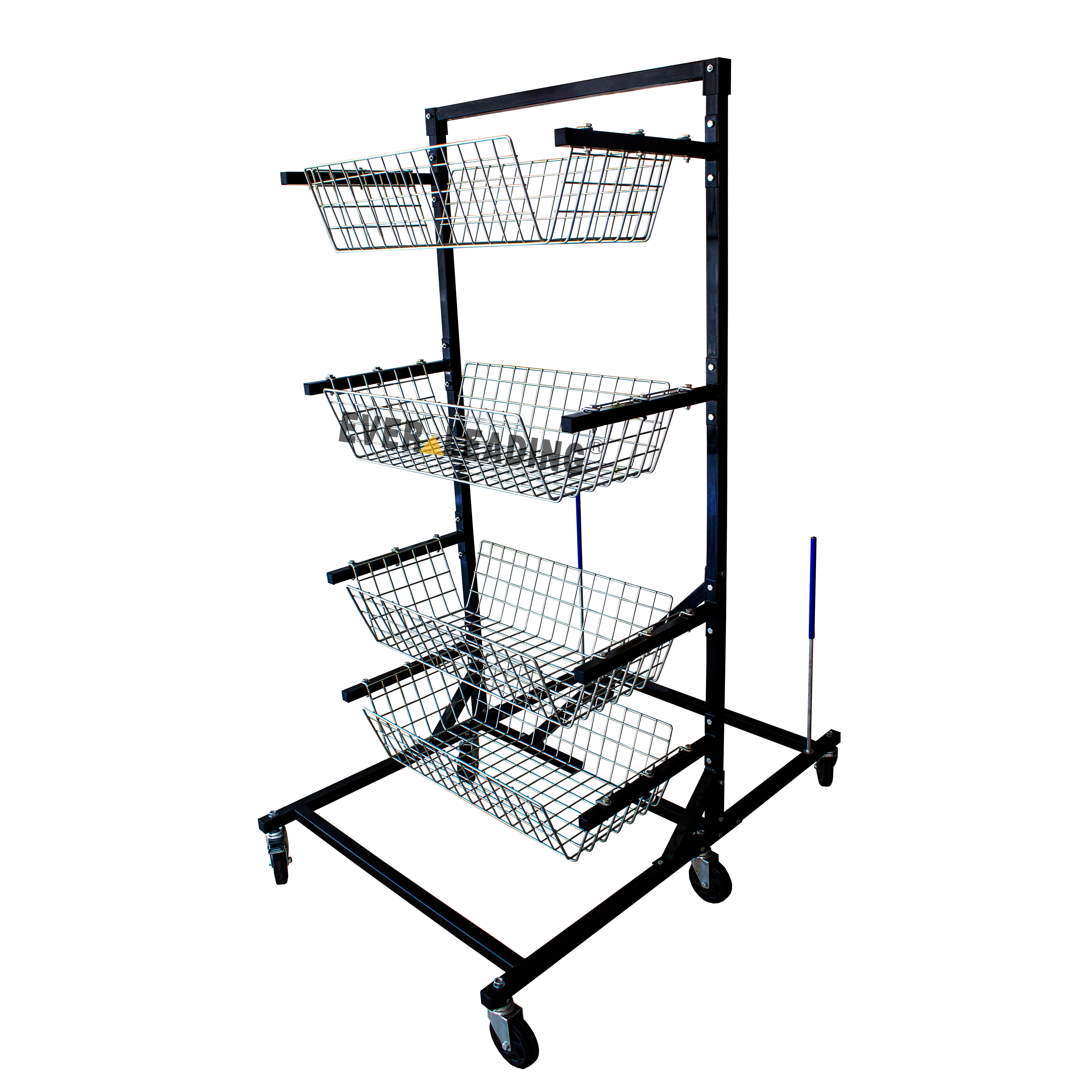 Auto Body Shop Parts Carts 4 Shelf Mobile Tool Storage Racks Cart
