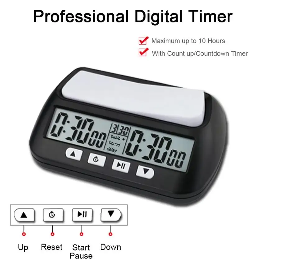 New 3-in-1 Multipurpose Portable Professional Chess Clock Digital Chess Timer Game Timer
