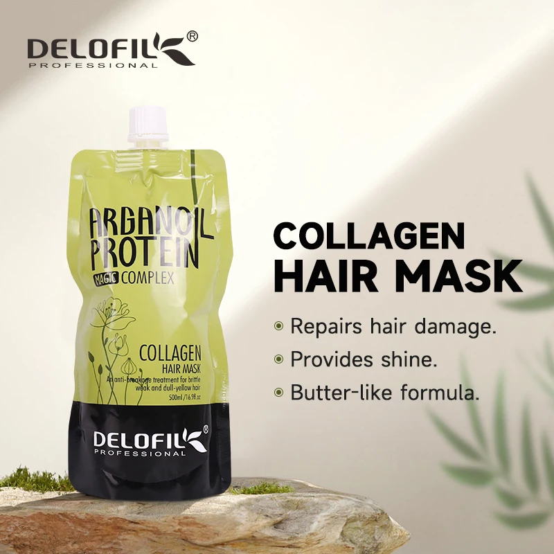 Delofil  Collagen Professional Gold Keratin Hair Treatment Mask for Repairing