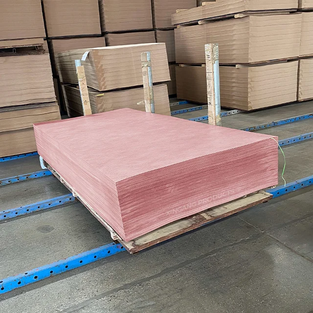 MDF Board 5-18mm Flame Retardant Melamine MDF Fire Resistant Red MDF Board