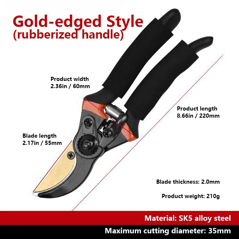 multi function professional curved blade garden scissors with logo for pruning flowers