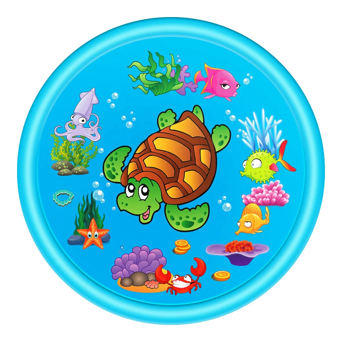Детский игровой коврик-брызговик коврик для распыления воды в виде черепахи детей летняя уличная накладка-брызговик