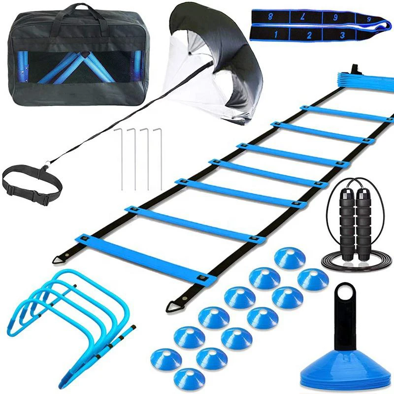 Workout Football Sport Gym Hot Selling Kit Bands Discs Drag Running Parachute Agility Ladder Soccer Equipment Set Speed Training