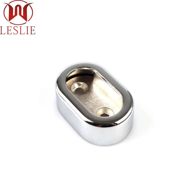 Thicken Bearing heavy 43g locker room Wood Wardrobe Tube Holder Support Oval Shape Rail Rod End Support Holder