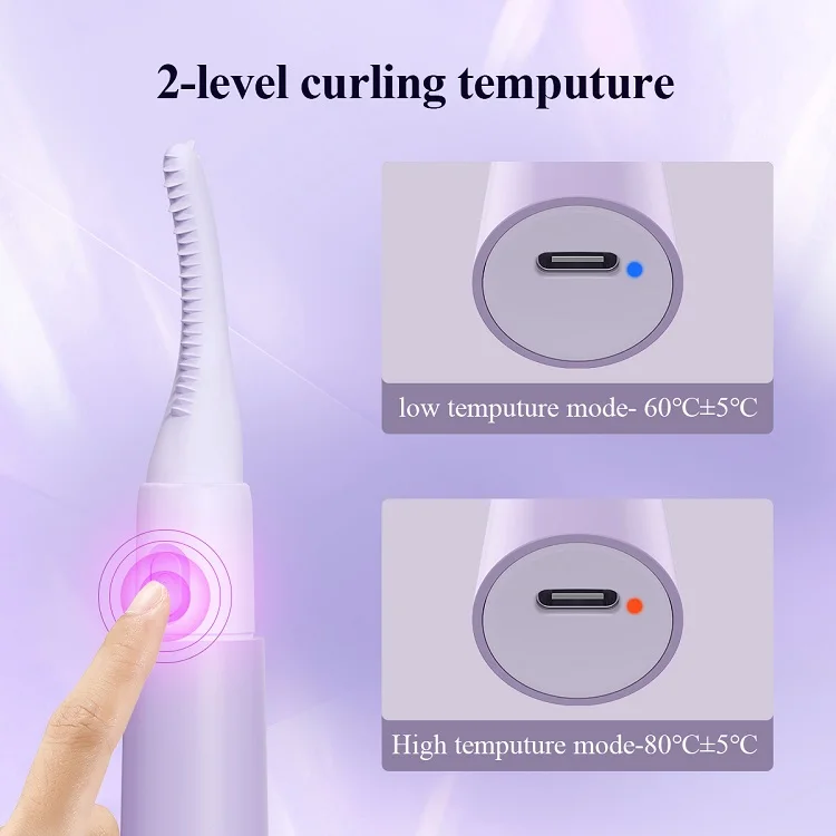 TOUCHBeauty Water washable silicone eyelash curler safe electric heated curling mascara tool heated eyelash beauty curler