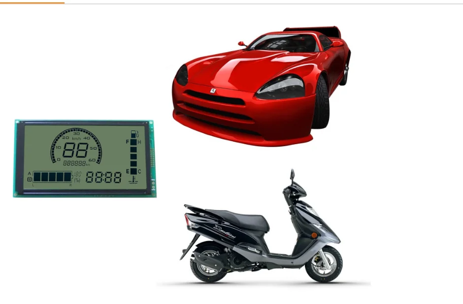 China custom made 7 segment lcd display panel pin connector car display