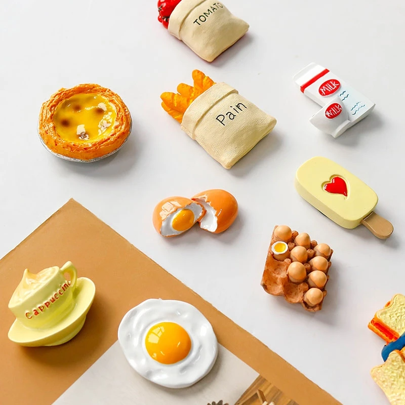 Custom Made Resin Creative 3D Food Fridge Magnets Kitchen Decoration Food Fridge Magnet Perfect for Refrigerator Stickers