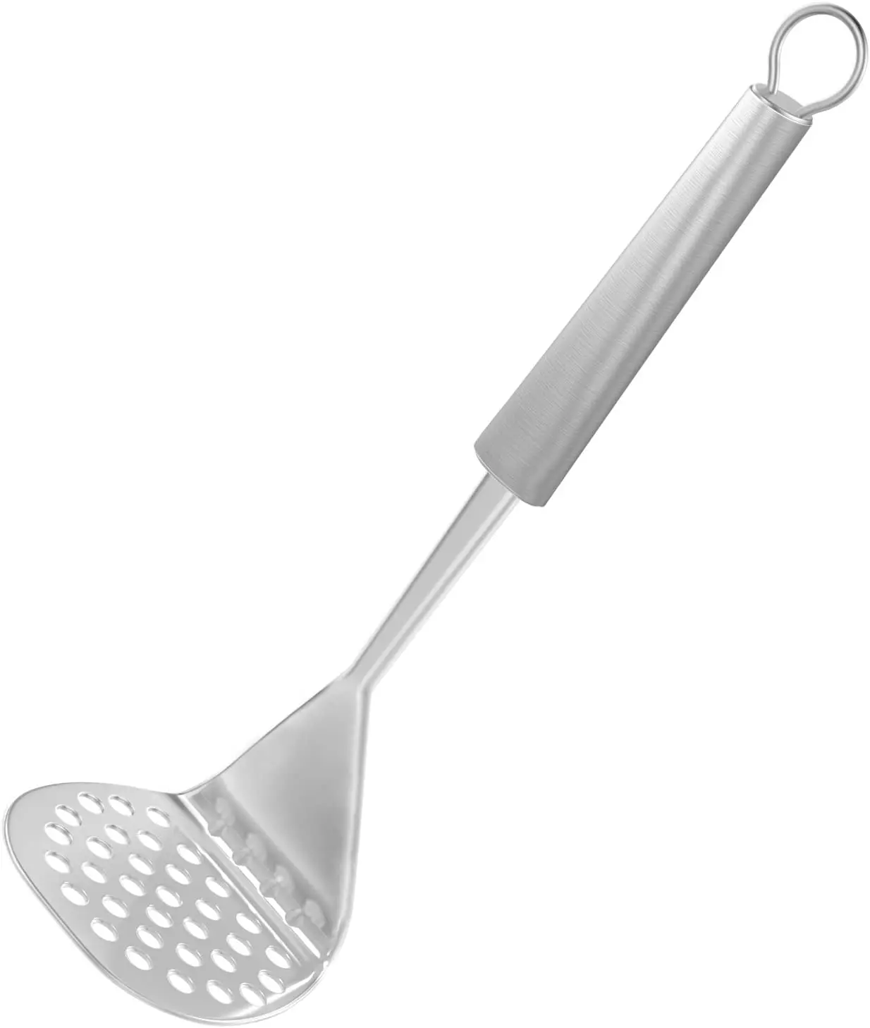 Stainless Steel Potato Masher with Fine-grid Mashing Plate and Stainless steel handle potato masher ricer