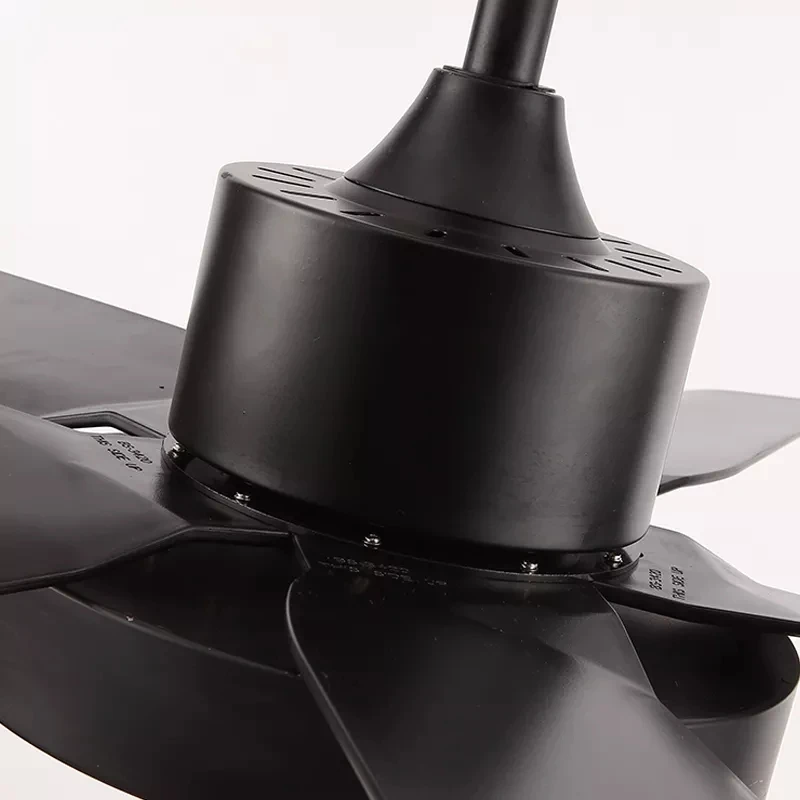 Household Black 5-Blade Ceiling Fan Modern Remote Control Led Ceiling Fan With Lights