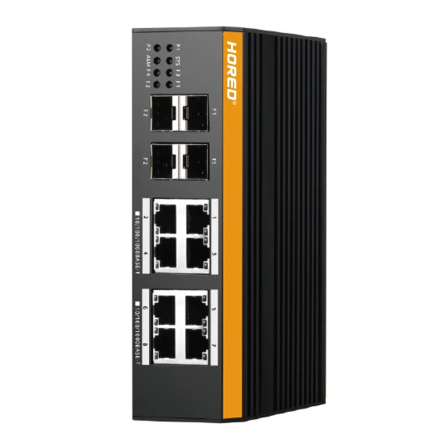 4 гигабитных коммутатора Ethernet с поддержкой CE и FCC и ROHS, 8 портов, 2 слоя, управляемый коммутатор PoE, 12-56 в, поддержка ИИ QoS для систем видеонаблюдения