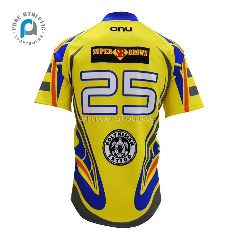 PURE  Polynesian Breathable Latest Best Training Men Sublimated Wholesale Custom Rugby Jersey Wear For Team Club