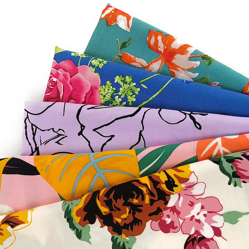 
Cheap woven rayon challi viscose printed fabric for dress shirt tela 