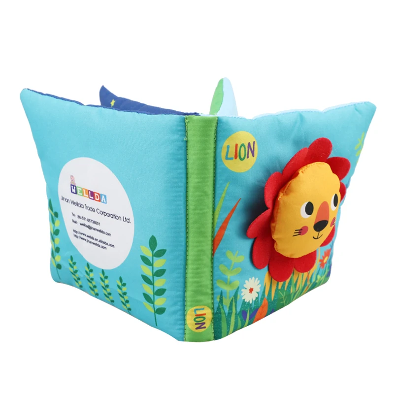 Wholesale Interactive embroidery Educational Activities Baby Quiet Book soft cloth 3D animal Toy Book Engage Your preschool