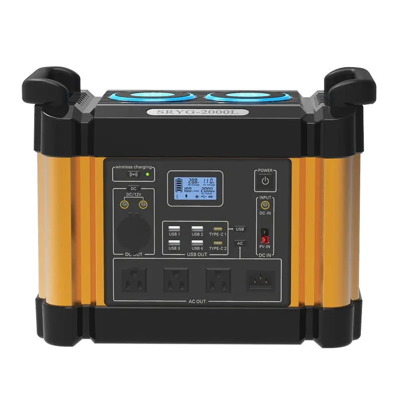 LiFePO4 Battery Car Jump 1000w 1500w 2000w 2500w 3000w Fast Charging Portable Power Station For Outdoor And Home