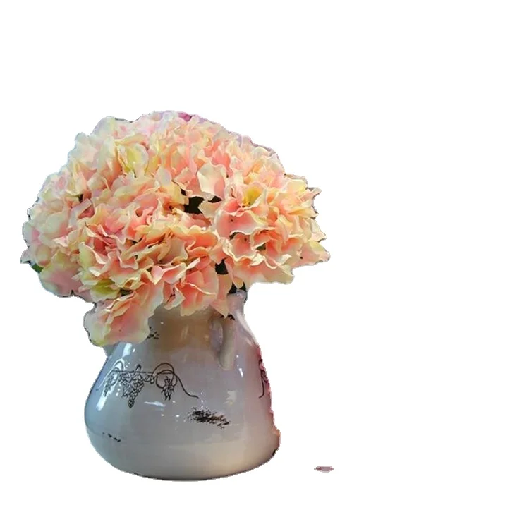 54 petals Artificial hydrangea bouquet flowers head home decoration silk flower blossom for wedding party decor