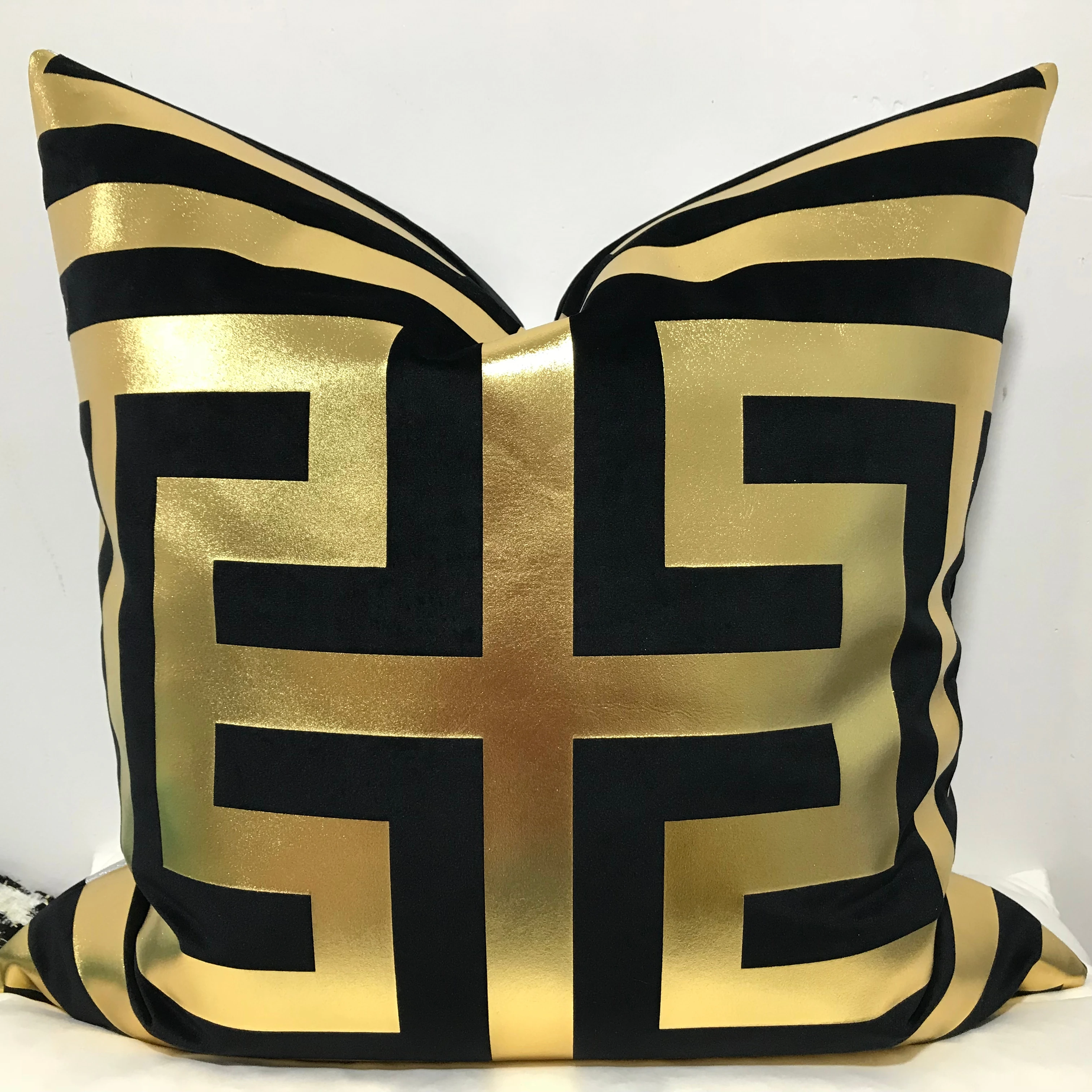 В комплект не входит; Цвет СЕРЫЙ; С позолотный печать на заказ съемная декоративная квадратная Подушка 60*60 см диван украшения