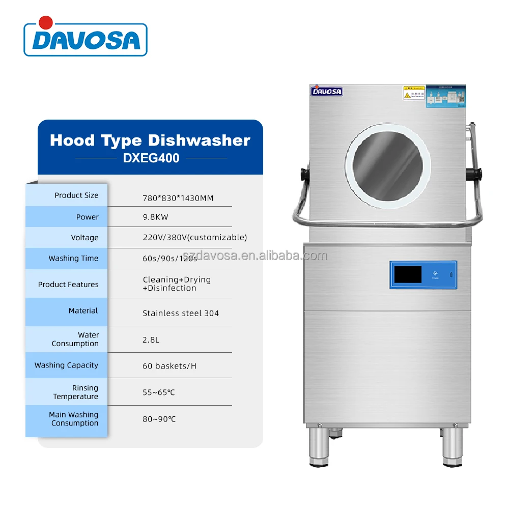 Factory Direct Sale High-Quality Hotel Restaurant Commercial Washing dishwashers for dishes Stainless Steel Electric Dishwasher