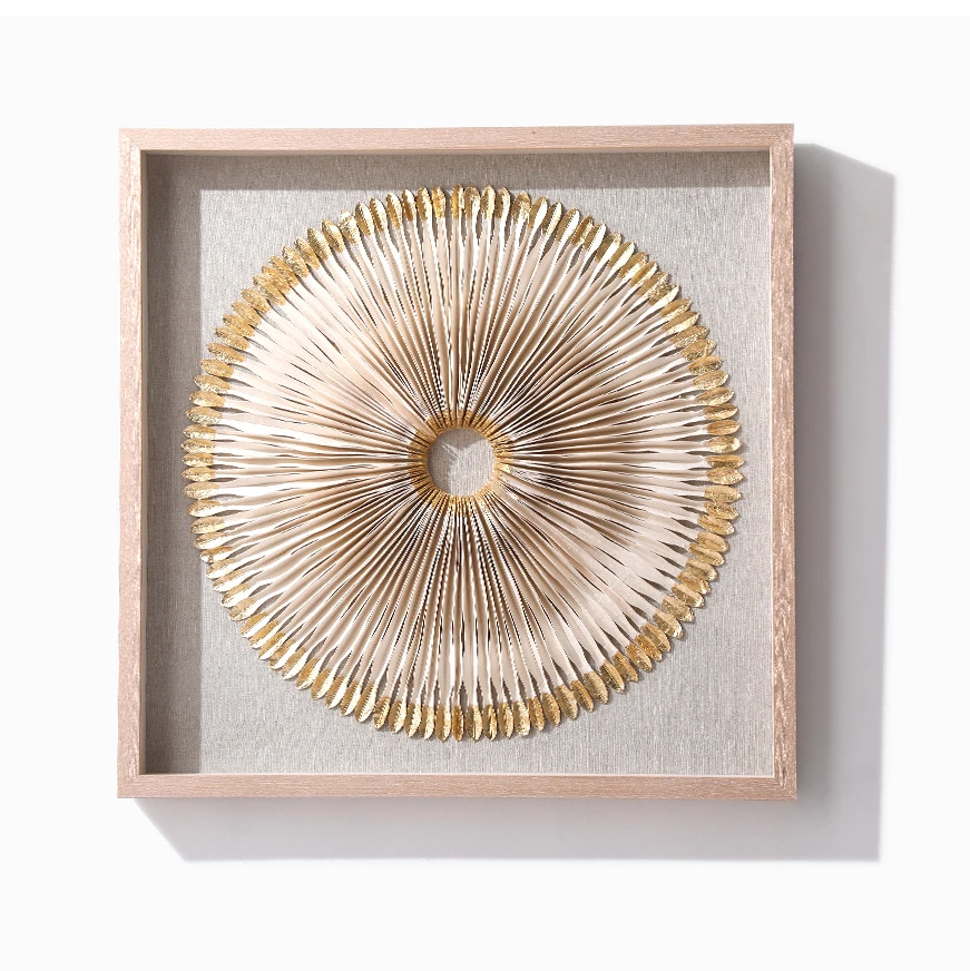 Роскошный 3d Настенный декор, античный квадратный металлический Настенный декор, Настенный декор для ресторана, художественное украшение