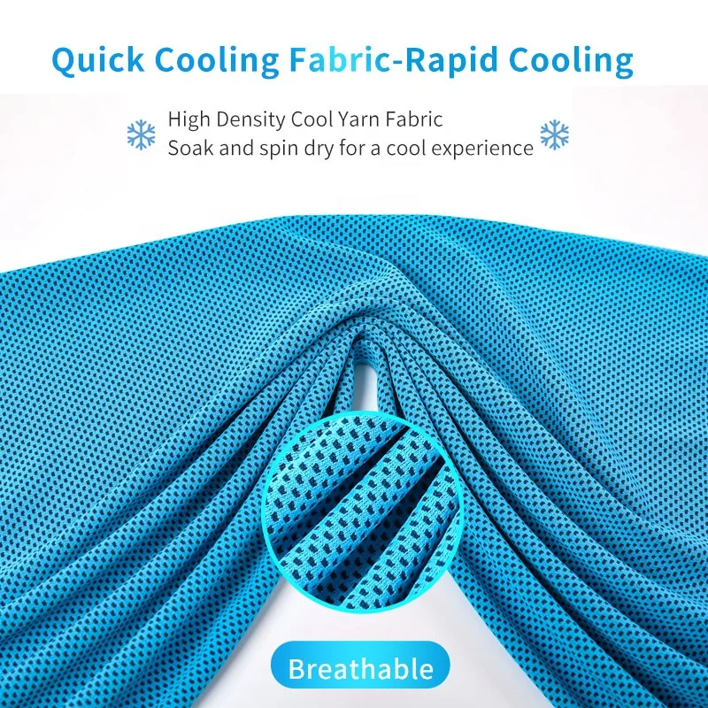 Customized Logo Personalized Dry Microfiber PVA Superfine Fibers Sports Cold Towels With Silicone Case