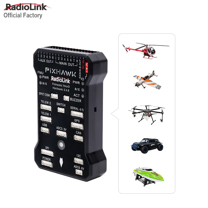 Original Official Factory Ardupilot PIX Airplane Flight Controller Radiolink PIXHAWK 2.4.8 RC Flight Stabilizer