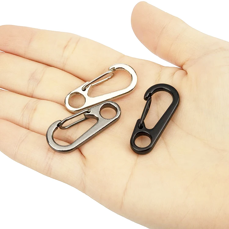 Camping Quickdraw Carabiner Keychain Keyring Climb Mini Small Spring Hanging Clasp Hook