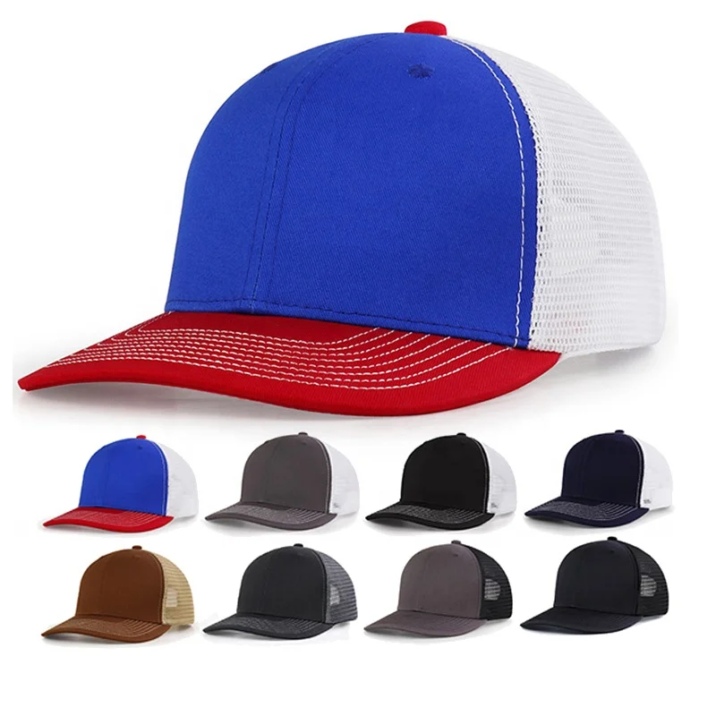 Custom Duck Brown Camo Snapback Mesh Patch Embroidery Logo 6 Panels Richardson 112 Trucker Cap Hats