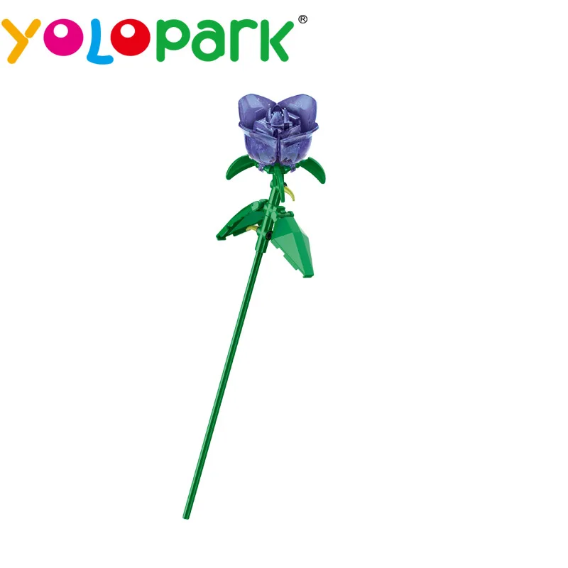 Flower Arranging Furnishing Articles Tulips -2 tulips in one box(Blue & White) Flower Art Studio