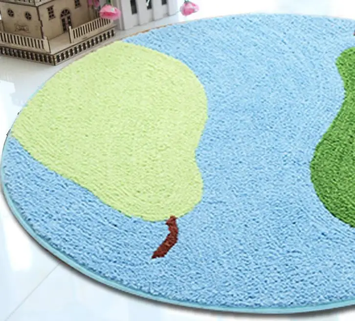 Round cute cartoon carpet mat