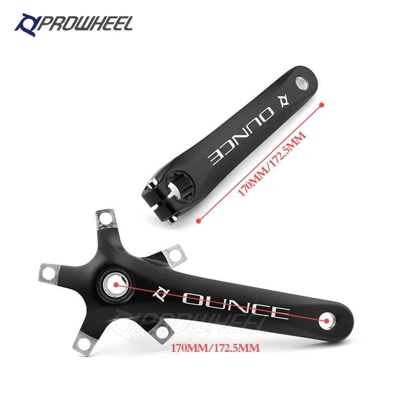 Коленчатая звезда для дорожного велосипеда Prowheel OUNCE 110 BCD 170/172.5 мм 50/52/54T/56T/58T/60T звездочки с нижним кронштейном