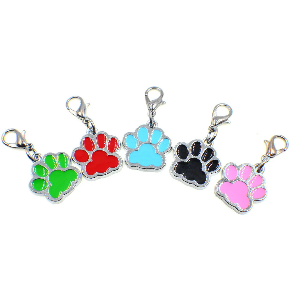 Cheap Price Hot Sale Pet Dog Pendant Customized Paw Design Soft Enamel Painted Iron Metal Keychain